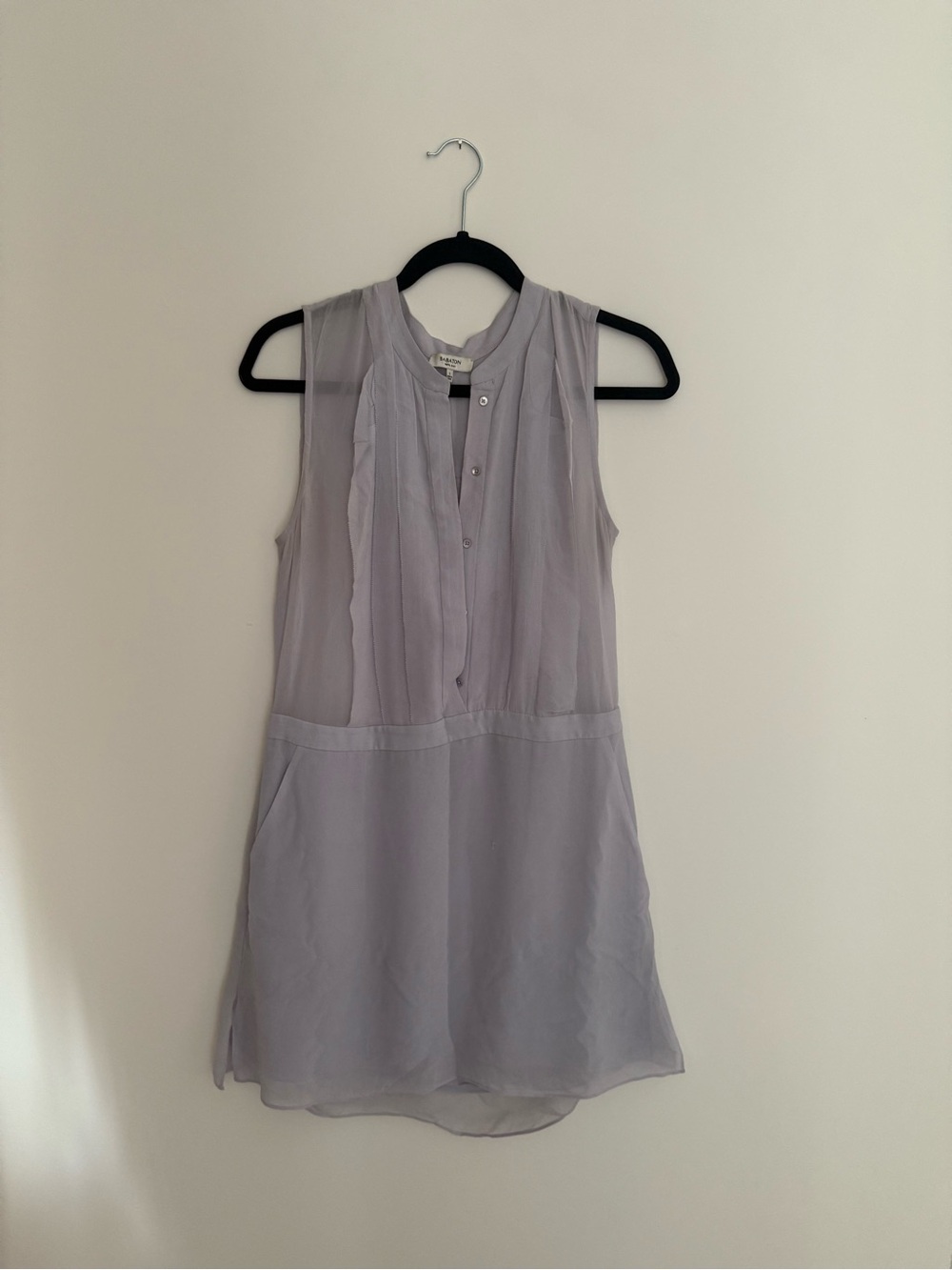 Babaton Light Lavender Sleeveless Mini Dress
